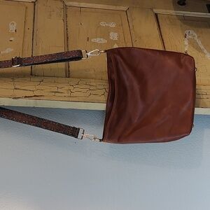 Elegant Brown PU Leather Shoulder Bag